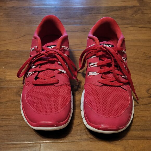 Nike Free 5.0 2014 Red Black White Running Sneakers Shoes Size 9 - Picture 2 of 12